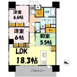 ロイヤルパークスERささしま 間取り図