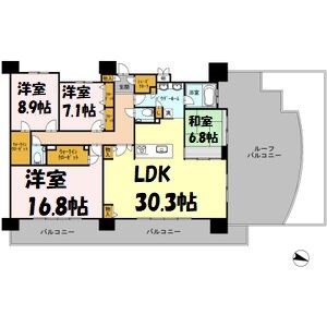 ロイヤルパークスERささしま 間取り図