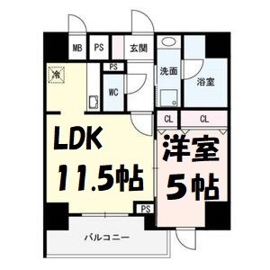 Flair丸の内 間取り図
