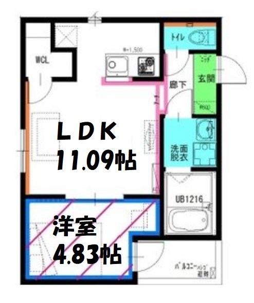 RadIAnce名城公園N棟 間取り図