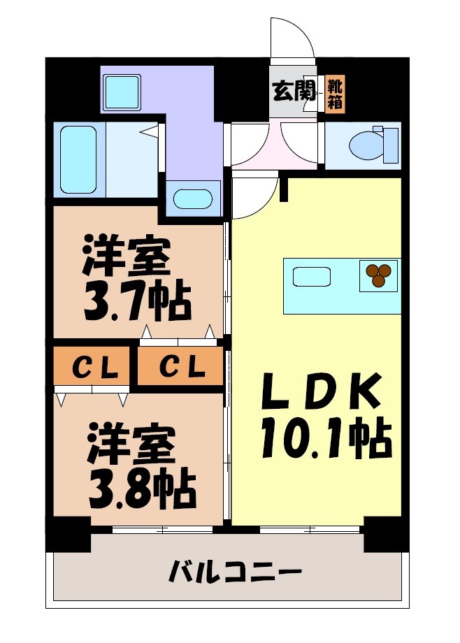 メイクスアート上前津Ⅵ 間取り図