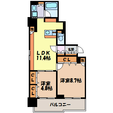 ルシェット白川公園 間取り図
