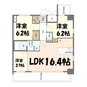 S-RESIDENCE名古屋菊井aline 間取り図