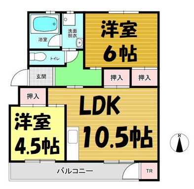 赤坂コーポ北棟 間取り図