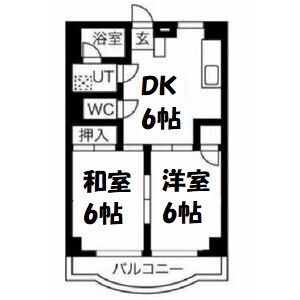 サンハイツ睦 間取り図