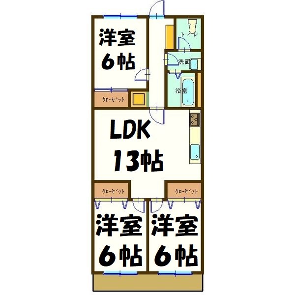 シャトー鹿子 間取り図