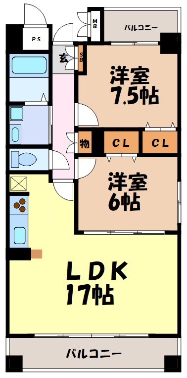 グラン・アベニュー名駅南 間取り図