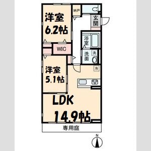 HEIM MAISON 庄内通駅東B棟 間取り図
