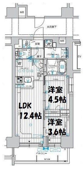 プレサンスレイズ鶴舞公園 間取り図