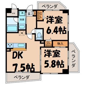 サンシティ名西通 間取り図