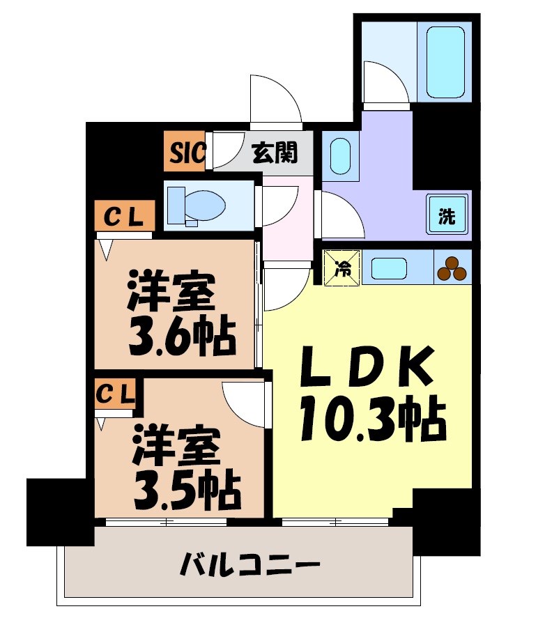プレサンスレイズ千種今池Ⅱ 間取り図