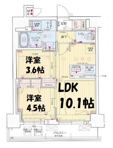 プレリス花の木オルディア 間取り図