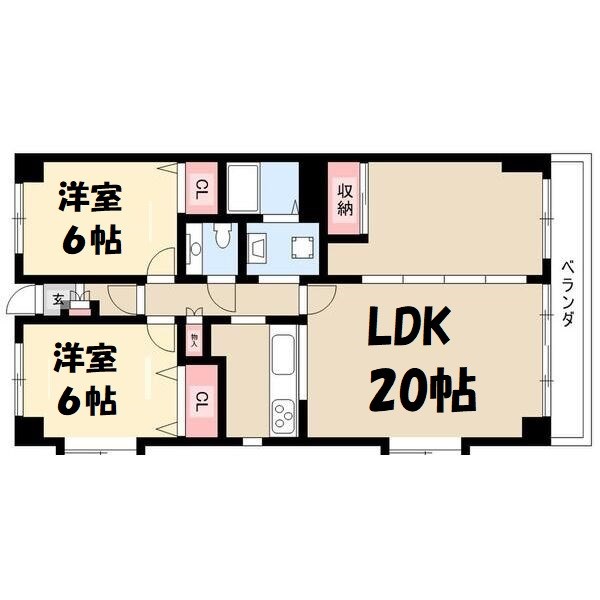 ビラ三秀山中 間取り図