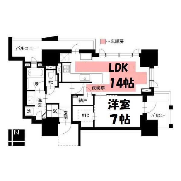 プラウドタワー名駅 間取り図