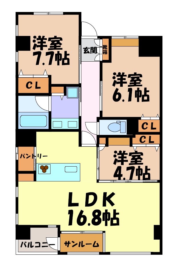 サンメールIMAIKE 間取り図