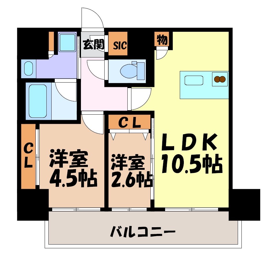 プレサンスレイズ千種今池Ⅱ 間取り図