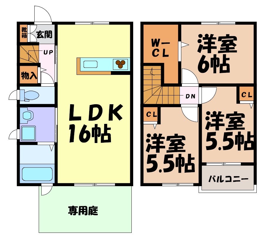 西畑戸建　B棟 間取り図