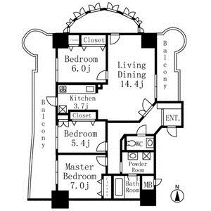ハートヒルズ久屋大通 間取り図