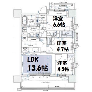 オープンレジデンシア金山 間取り図