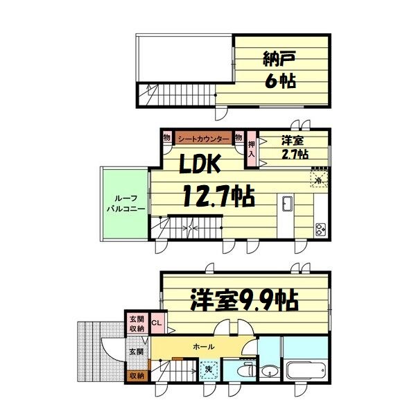 デザイナーズ平和が丘戸建 間取り図