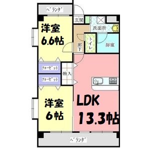 パセオ白砂Ⅱ 間取り図