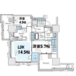 プラウドタワー名駅 間取り図