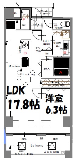 C.P.主税町レジデンス 間取り図