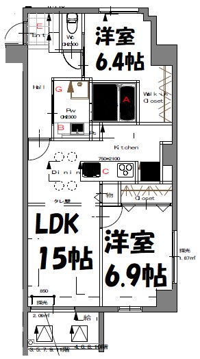 C.P.主税町レジデンス 間取り図