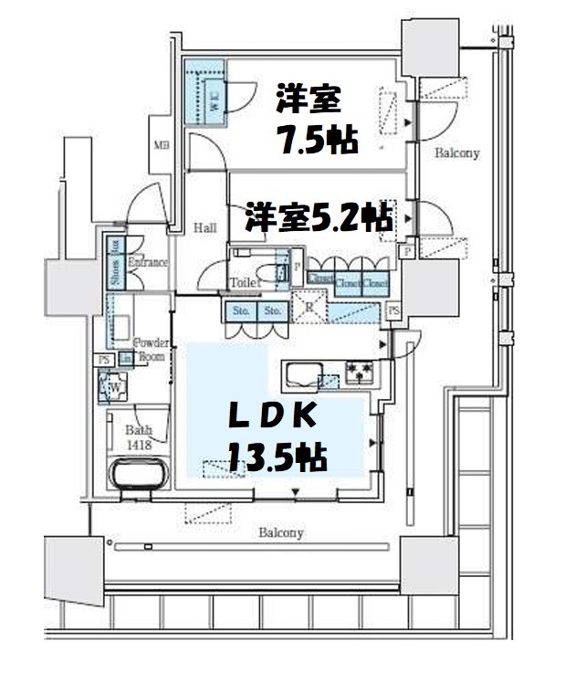 プラウドタワー名駅 間取り図