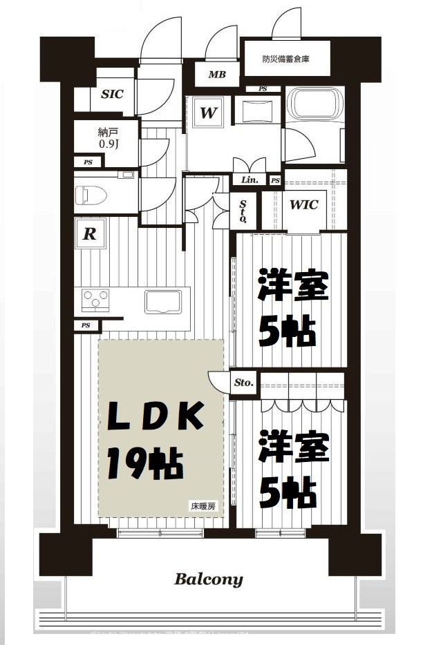 グランクレアいいねタウン瑞穂 間取り図