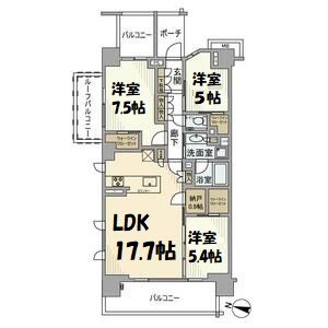 シティハウス星ヶ丘ヒルトップ 間取り図