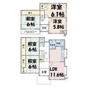 社台加藤借家　C棟 間取り図