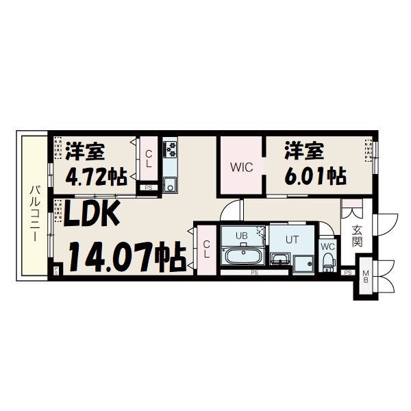 ロビニア若草 間取り図