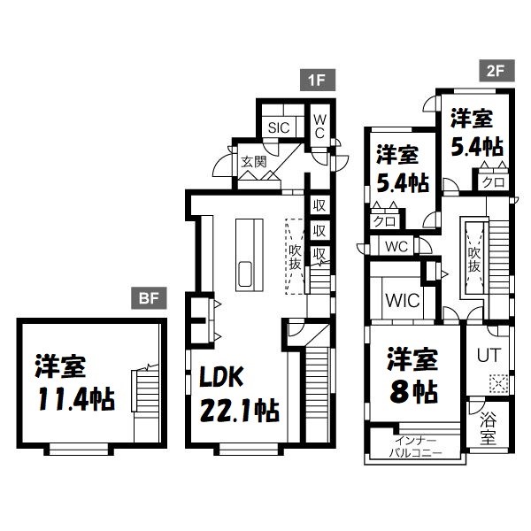 MaisonClarity星ヶ丘B 間取り図