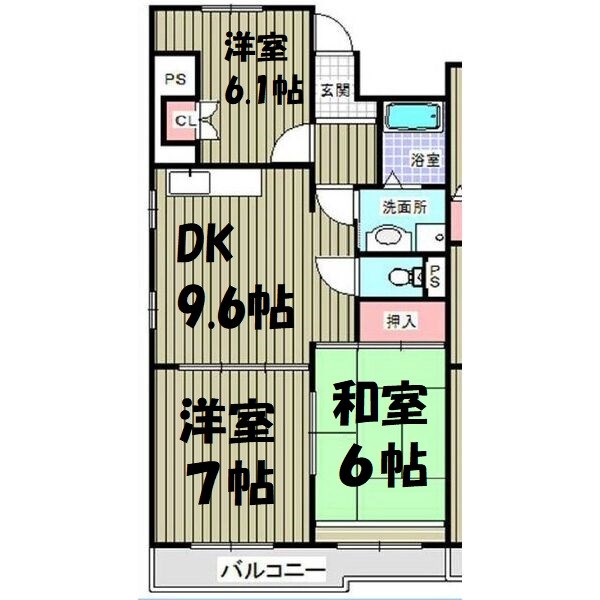センターヒル橘 間取り図