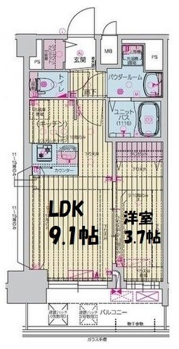 プレサンス上前津ディアシス 間取り図