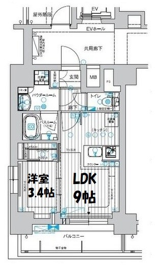 プレサンスレイズ鶴舞公園 間取り図