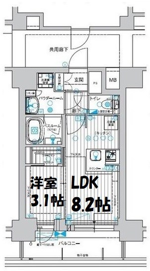 プレサンスレイズ鶴舞公園 間取り図