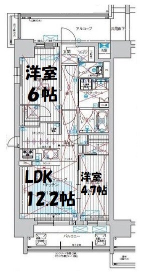 プレサンスレイズ桜山EAST 間取り図