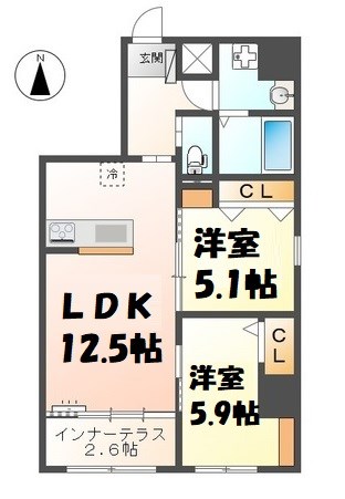 ラ　カーサ明倫 間取り図