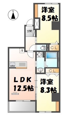 ラ　カーサ明倫 間取り図