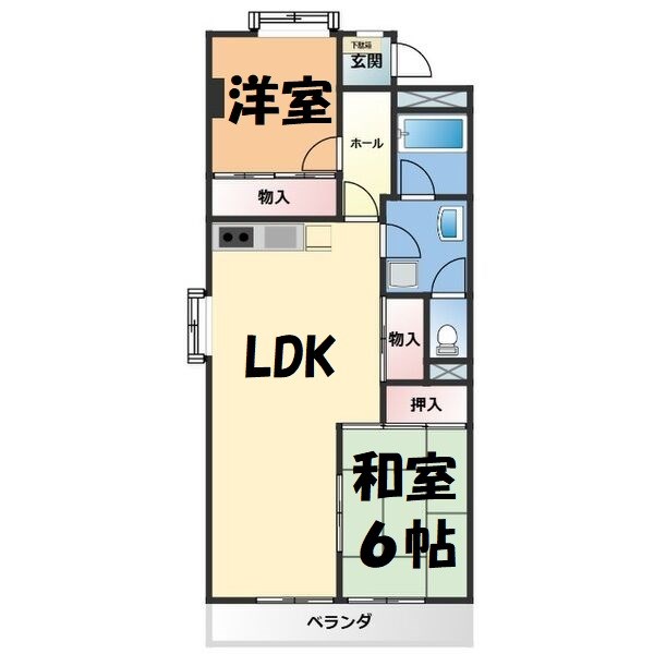 OS・SKYマンション植田南 間取り図