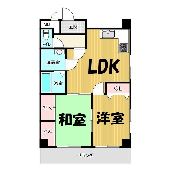 ユタカハイツ 間取り図