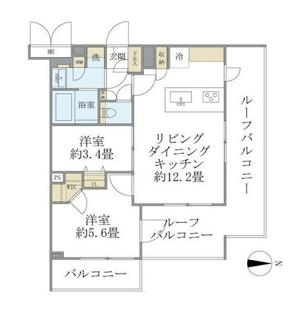 東京都中野区中野１丁目 間取り