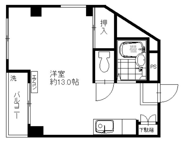 野口ビル   305号室 間取り