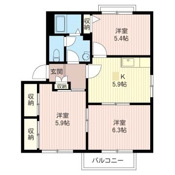 パークサイドディアスⅡ   間取り
