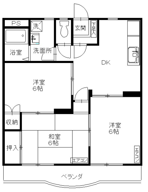 武蔵村山ウエストハイツ     間取り
