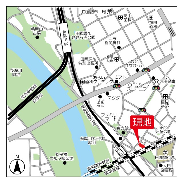 EMパレス田園調布 地図（共通）