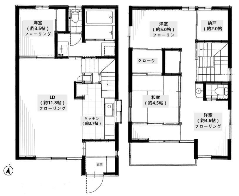 港北区下田町戸建 間取り