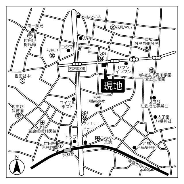 グリーンテラス世田谷 地図（共通）